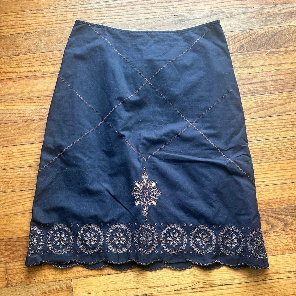 Vintage Speechless Eyelet Embroidered A-Line Skirt Boho Lined Women’s M
